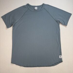 Reigning Champ Lightweight T-Shirt Men's L Light Blue Crewneck Logo